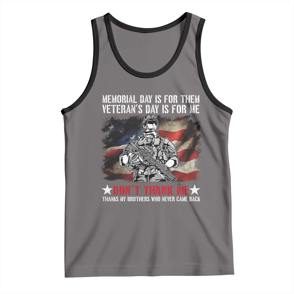 Patriotic Memorial Day Tank Top Remember Our Heroes Veterans Brothers American Flag