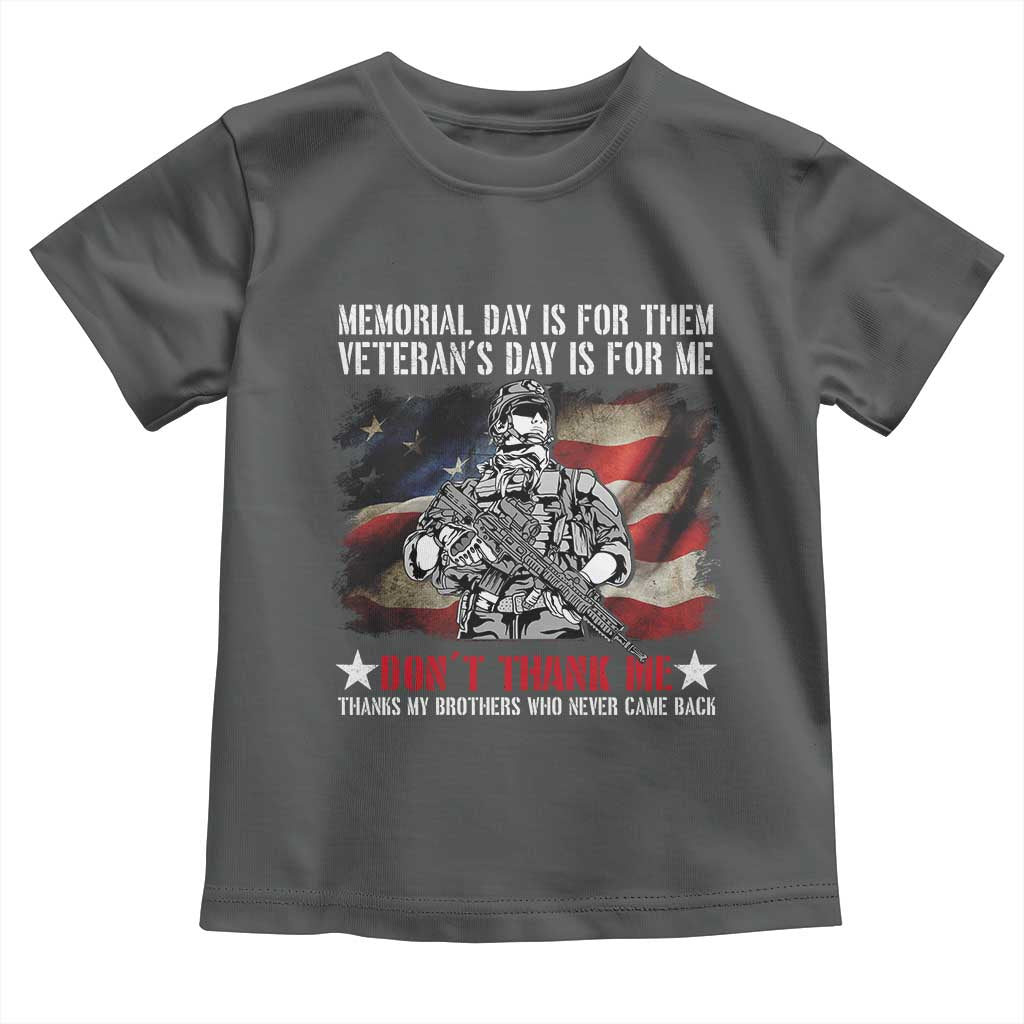 Patriotic Memorial Day Toddler T Shirt Remember Our Heroes Veterans Brothers American Flag