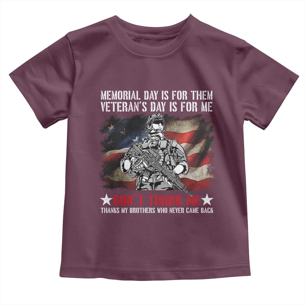 Patriotic Memorial Day Toddler T Shirt Remember Our Heroes Veterans Brothers American Flag