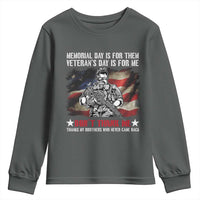 Patriotic Memorial Day Youth Sweatshirt Remember Our Heroes Veterans Brothers American Flag