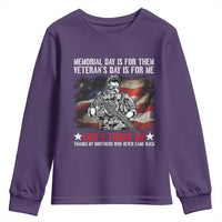 Patriotic Memorial Day Youth Sweatshirt Remember Our Heroes Veterans Brothers American Flag