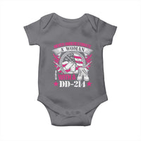 Female Veteran Baby Onesie Never Underestimate A Woman With DD214 US Military