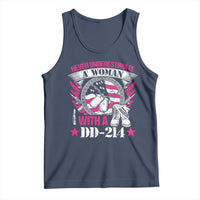 Female Veteran Tank Top Never Underestimate A Woman With DD214 US Military