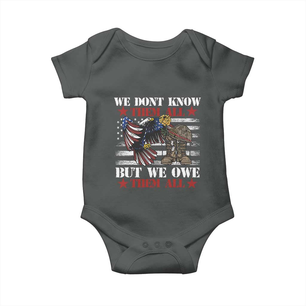 Patriotic Memorial Day Baby Onesie We Don't Know Them All But We Owe Them All