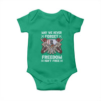 Patriotic Memorial Day Baby Onesie May We Never Forget Freedom Is Not Free