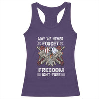 Patriotic Memorial Day Racerback Tank Top May We Never Forget Freedom Is Not Free
