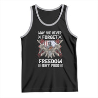 Patriotic Memorial Day Tank Top May We Never Forget Freedom Is Not Free