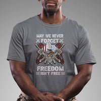 May We Never Forget Freedom Is Not Free US Army American Flag T-Shirt for Veteran, Patriotic Shirt, Veterans Shirt, Freedom Tour Shirt T Shirt - Wonder Print Shop