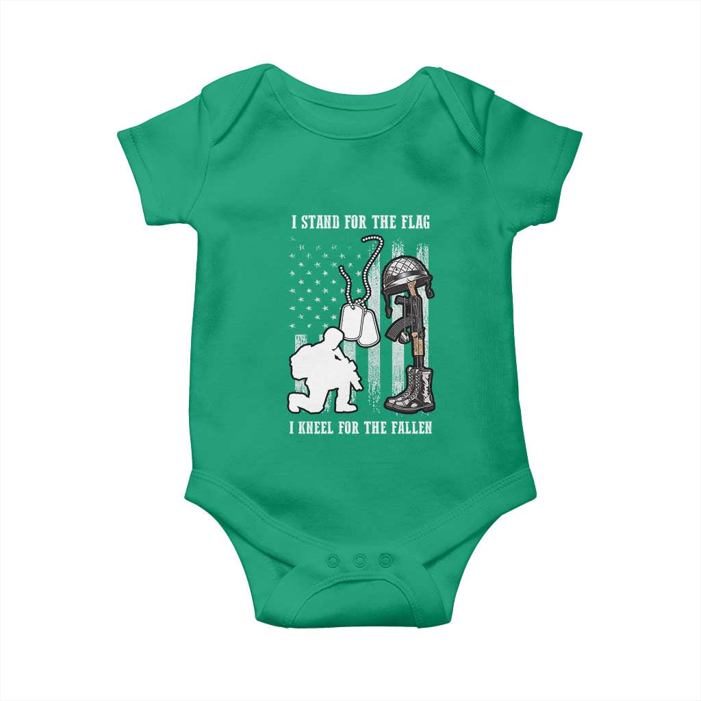 Patriotic Memorial Day Baby Onesie We Stand For the Flag We Kneel For The Fallen US Patriots