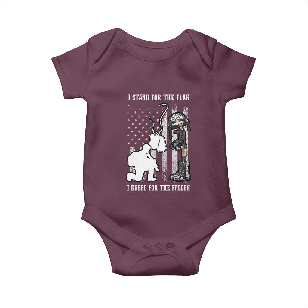 Patriotic Memorial Day Baby Onesie We Stand For the Flag We Kneel For The Fallen US Patriots