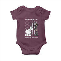 Patriotic Memorial Day Baby Onesie We Stand For the Flag We Kneel For The Fallen US Patriots