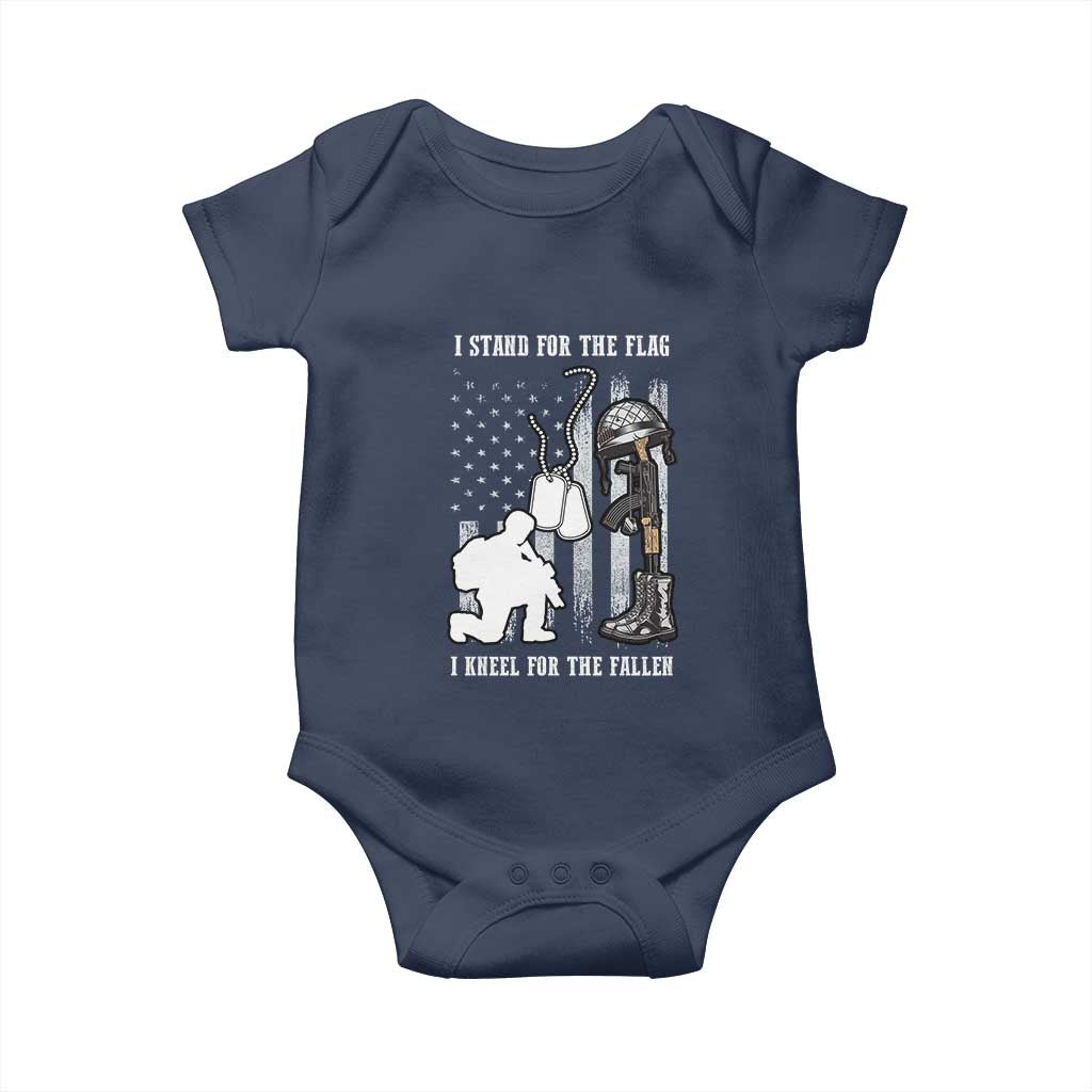 Patriotic Memorial Day Baby Onesie We Stand For the Flag We Kneel For The Fallen US Patriots