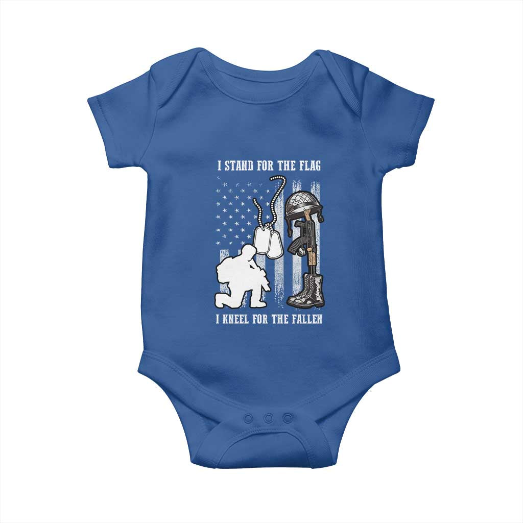 Patriotic Memorial Day Baby Onesie We Stand For the Flag We Kneel For The Fallen US Patriots