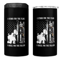 Patriotic Memorial Day 4 in 1 Can Cooler Tumbler We Stand For the Flag We Kneel For The Fallen US Patriots