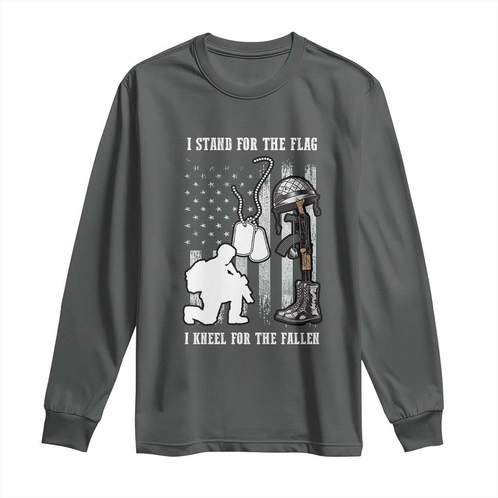 Patriotic Memorial Day Long Sleeve Shirt We Stand For the Flag We Kneel For The Fallen US Patriots