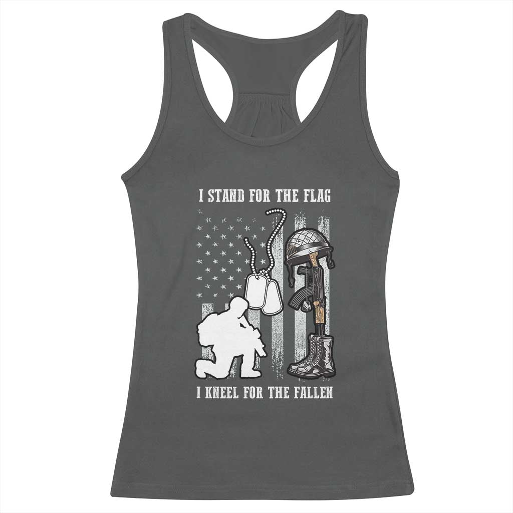 Patriotic Memorial Day Racerback Tank Top We Stand For the Flag We Kneel For The Fallen US Patriots