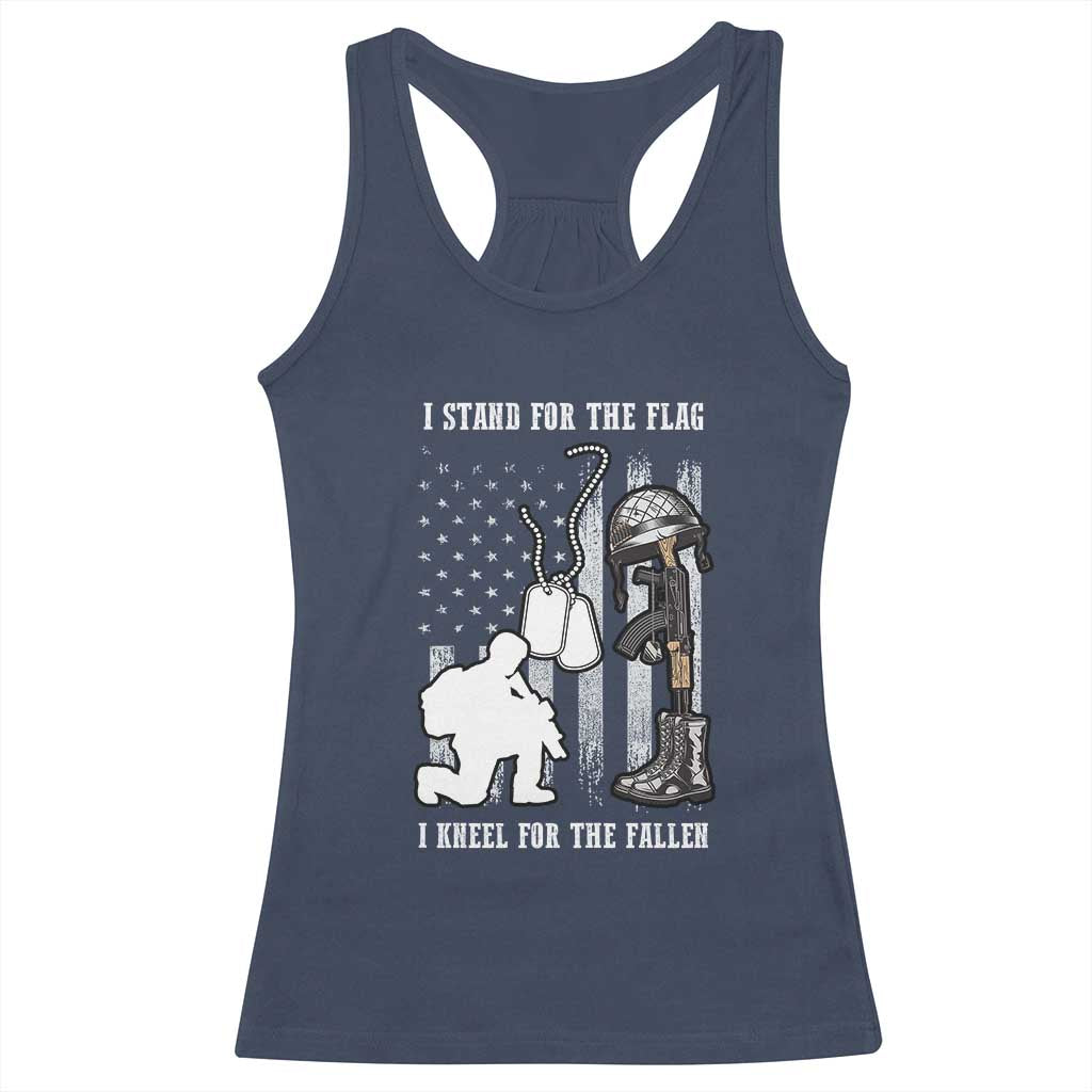 Patriotic Memorial Day Racerback Tank Top We Stand For the Flag We Kneel For The Fallen US Patriots