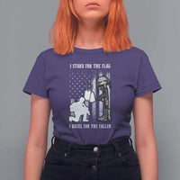 Patriotic Memorial Day T Shirt For Women We Stand For the Flag We Kneel For The Fallen US Patriots