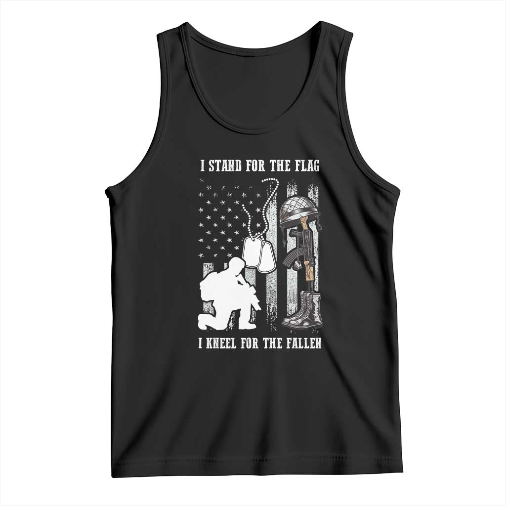 Patriotic Memorial Day Tank Top We Stand For the Flag We Kneel For The Fallen US Patriots