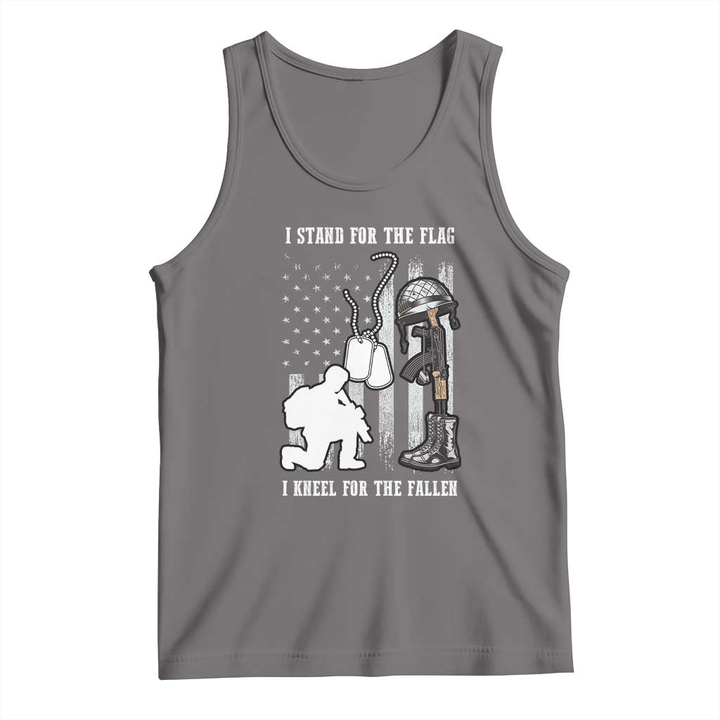 Patriotic Memorial Day Tank Top We Stand For the Flag We Kneel For The Fallen US Patriots