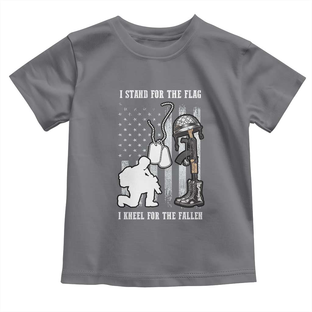 Patriotic Memorial Day Toddler T Shirt We Stand For the Flag We Kneel For The Fallen US Patriots