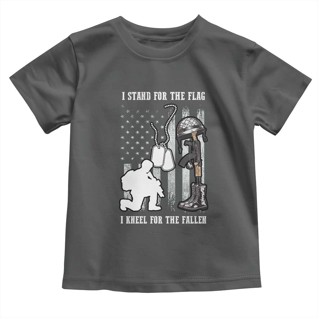 Patriotic Memorial Day Toddler T Shirt We Stand For the Flag We Kneel For The Fallen US Patriots
