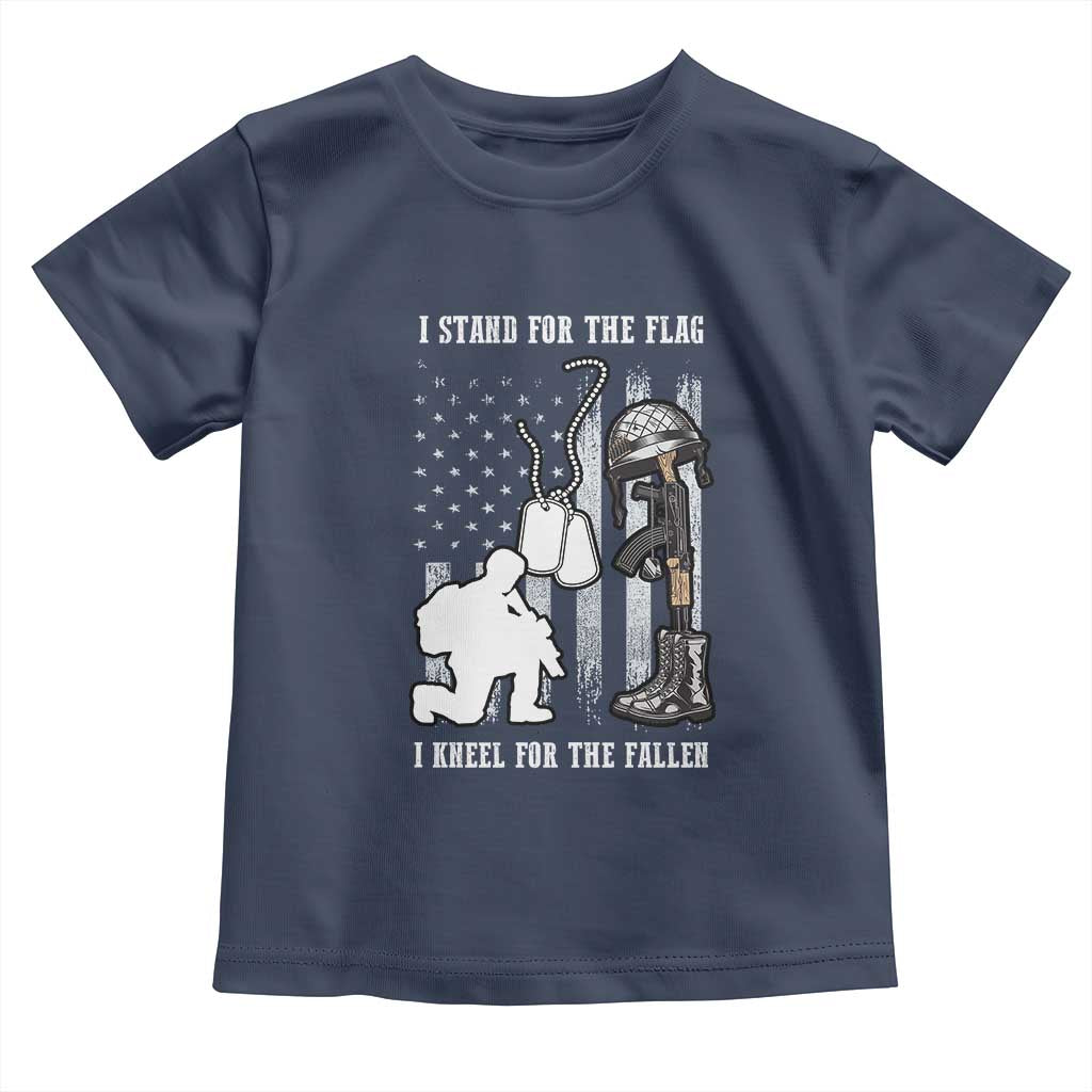 Patriotic Memorial Day Toddler T Shirt We Stand For the Flag We Kneel For The Fallen US Patriots