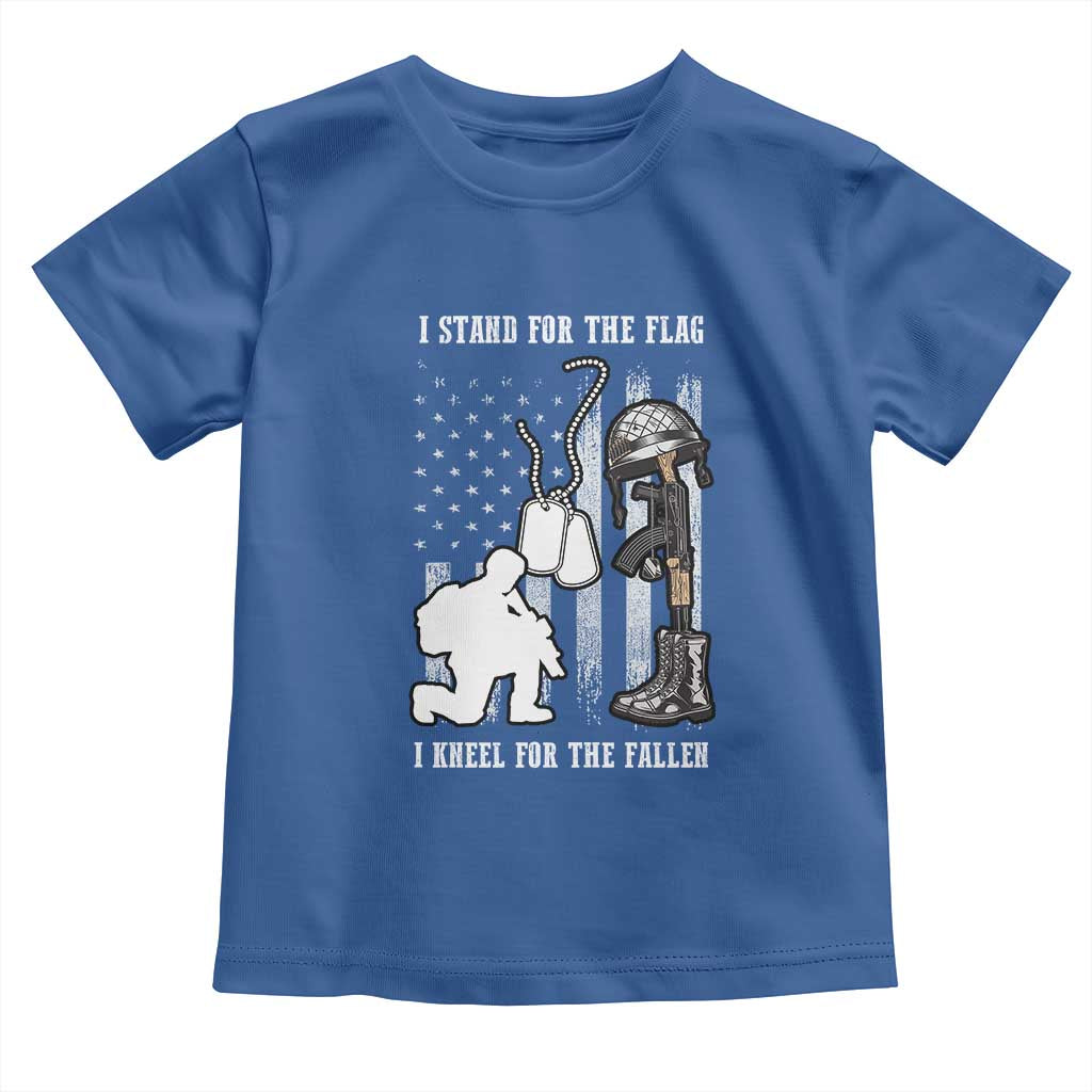 Patriotic Memorial Day Toddler T Shirt We Stand For the Flag We Kneel For The Fallen US Patriots
