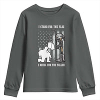 Patriotic Memorial Day Youth Sweatshirt We Stand For the Flag We Kneel For The Fallen US Patriots