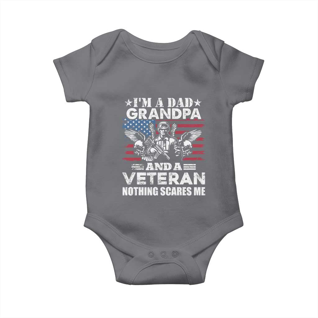 I’m a Dad Grandpa and Veteran Baby Onesie Fearless Patriotic Military Family