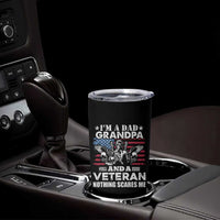 I’m a Dad Grandpa and Veteran Tumbler Cup Fearless Patriotic Military Family