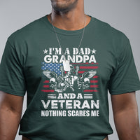 I'm A Dad A Grandpa And A Veteran Nothing Scares Me Veteran Grandpa T-Shirt for Men, Funny Shirt For Patriotic Grandpa Papa, Veterans Shirt T Shirt - Wonder Print Shop