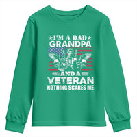 I’m a Dad Grandpa and Veteran Youth Sweatshirt Fearless Patriotic Military Family
