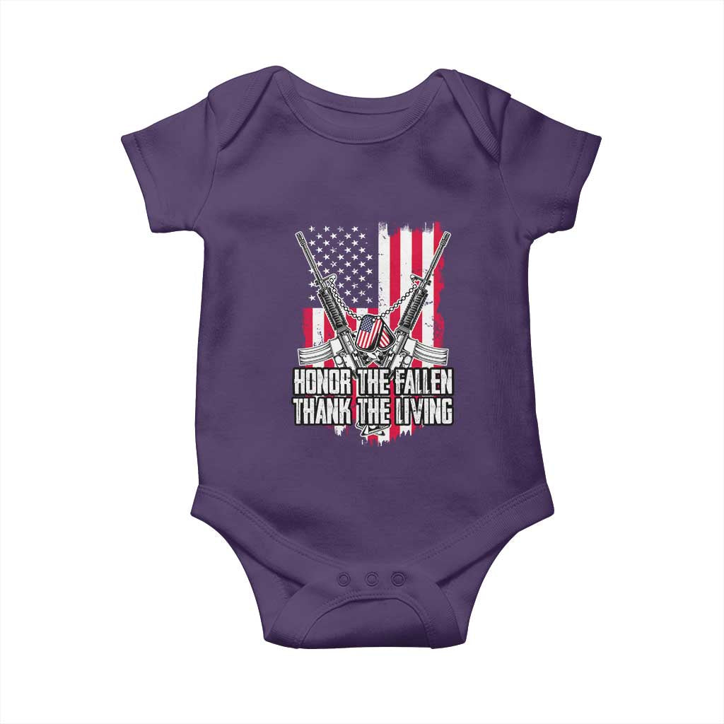 Patriotic Memorial Day Baby Onesie Honor The Fallen Thank The Living Memorial Day Veterans Day