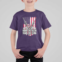 Patriotic Memorial Day T Shirt For Kid Honor The Fallen Thank The Living Memorial Day Veterans Day