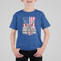 Patriotic Memorial Day T Shirt For Kid Honor The Fallen Thank The Living Memorial Day Veterans Day