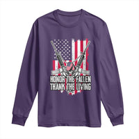 Patriotic Memorial Day Long Sleeve Shirt Honor The Fallen Thank The Living Memorial Day Veterans Day