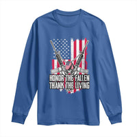 Patriotic Memorial Day Long Sleeve Shirt Honor The Fallen Thank The Living Memorial Day Veterans Day