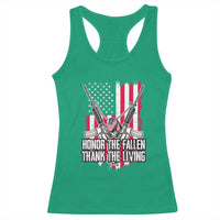 Patriotic Memorial Day Racerback Tank Top Honor The Fallen Thank The Living Memorial Day Veterans Day