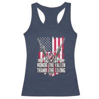 Patriotic Memorial Day Racerback Tank Top Honor The Fallen Thank The Living Memorial Day Veterans Day