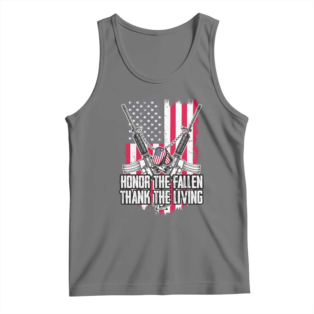 Patriotic Memorial Day Tank Top Honor The Fallen Thank The Living Memorial Day Veterans Day