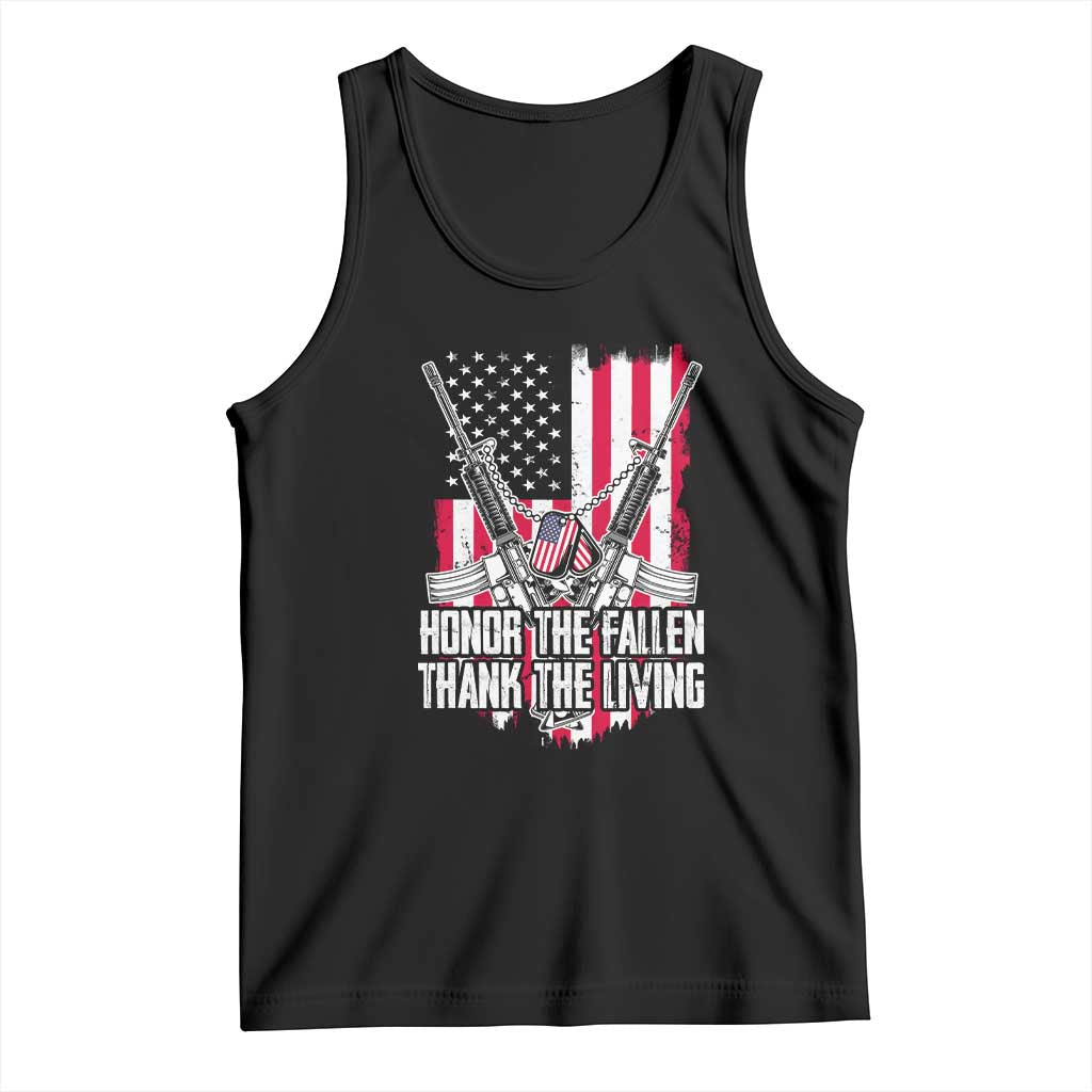Patriotic Memorial Day Tank Top Honor The Fallen Thank The Living Memorial Day Veterans Day