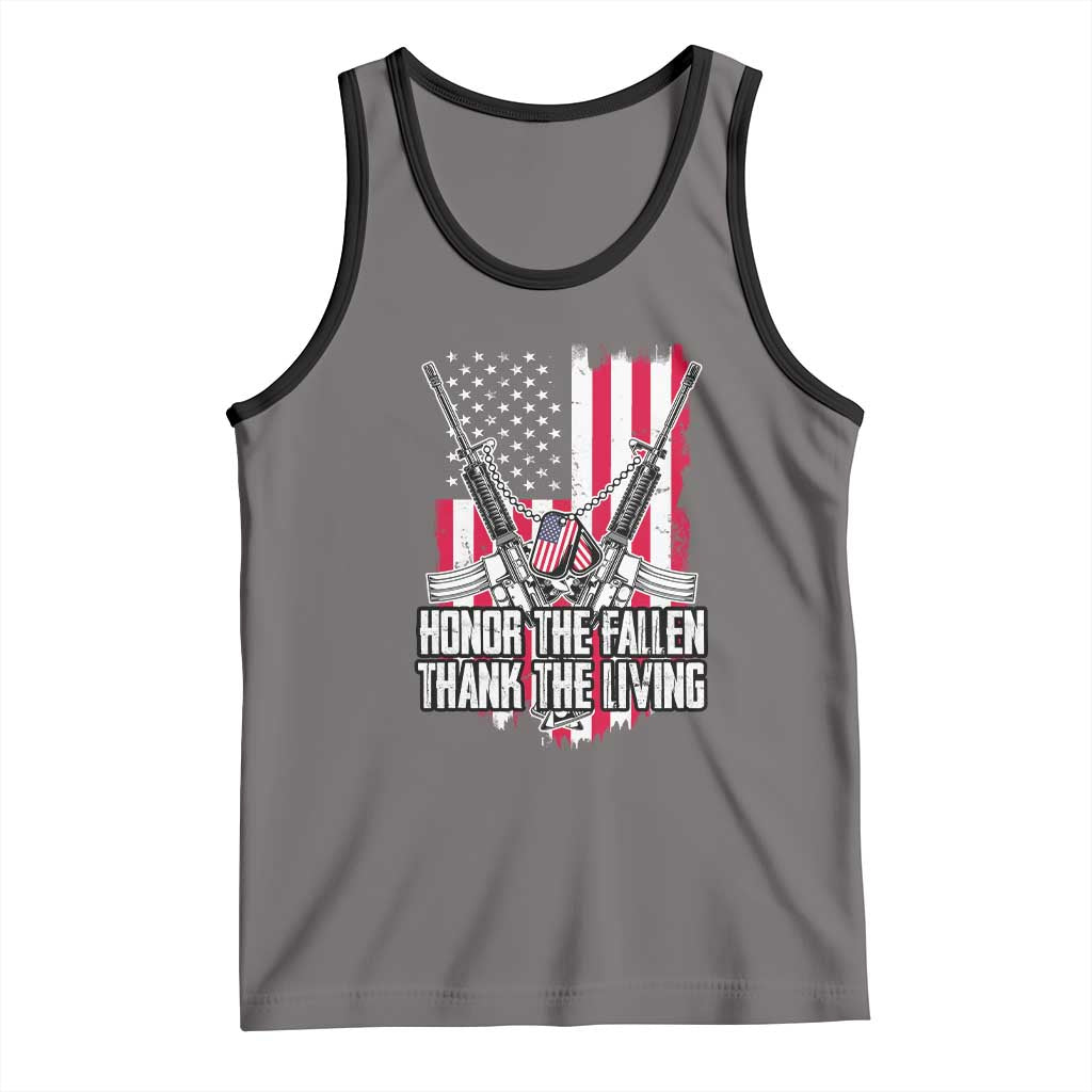 Patriotic Memorial Day Tank Top Honor The Fallen Thank The Living Memorial Day Veterans Day