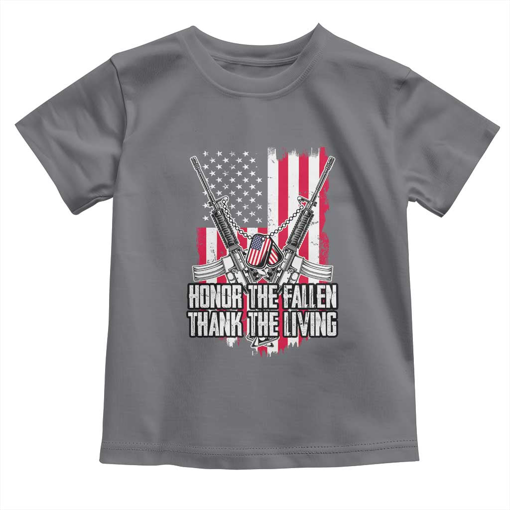 Patriotic Memorial Day Toddler T Shirt Honor The Fallen Thank The Living Memorial Day Veterans Day