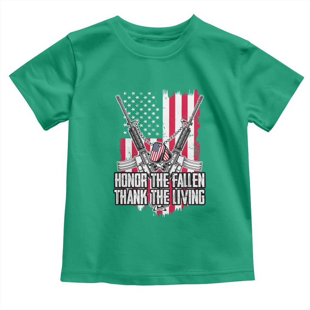 Patriotic Memorial Day Toddler T Shirt Honor The Fallen Thank The Living Memorial Day Veterans Day