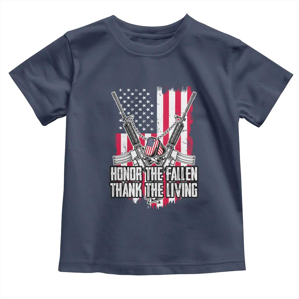 Patriotic Memorial Day Toddler T Shirt Honor The Fallen Thank The Living Memorial Day Veterans Day