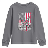 Patriotic Memorial Day Youth Sweatshirt Honor The Fallen Thank The Living Memorial Day Veterans Day
