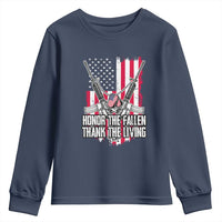Patriotic Memorial Day Youth Sweatshirt Honor The Fallen Thank The Living Memorial Day Veterans Day