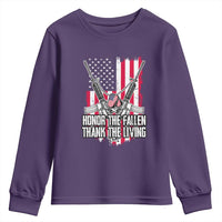 Patriotic Memorial Day Youth Sweatshirt Honor The Fallen Thank The Living Memorial Day Veterans Day