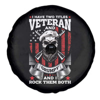American Veteran Spare Tire Cover I Have Two Titles Veteran And Grumpy Funny US Veterans Pride